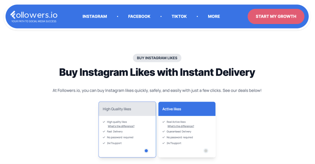 At Followers.io you can buy Instagram likes quickly, safely and easily.
