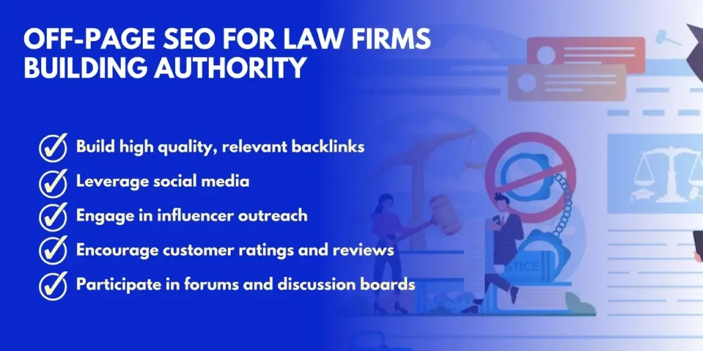 Of-page SEO for law firms to build authority.